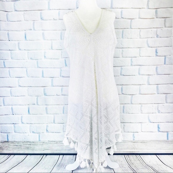 Other - NWOT swim coverup white crochet lace - OS